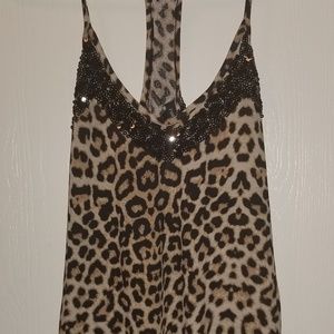 Cheetah Sequin blouse